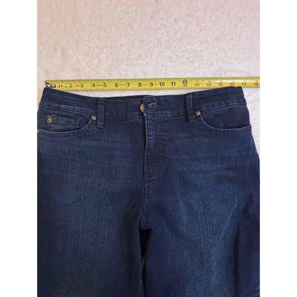 Bandolino Mandie Dark Wash Straight Leg Jeans Womens 12PS Petite Blue Denim - Picture 5 of 7